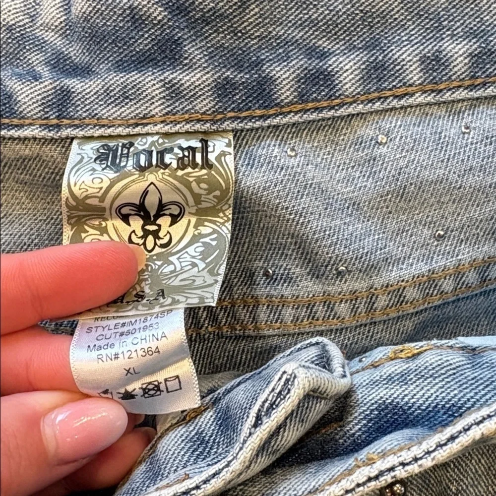 Vocal USA Studded Denim Shorts Jean